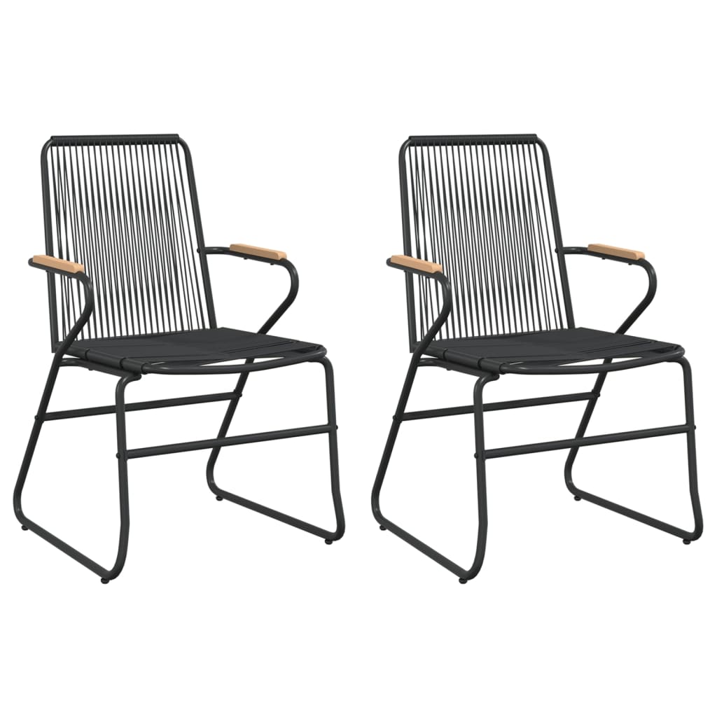 3-delige Tuinset PVC-rattan zwart is nu te koop bij PeponiXL, paradijselijk wonen!