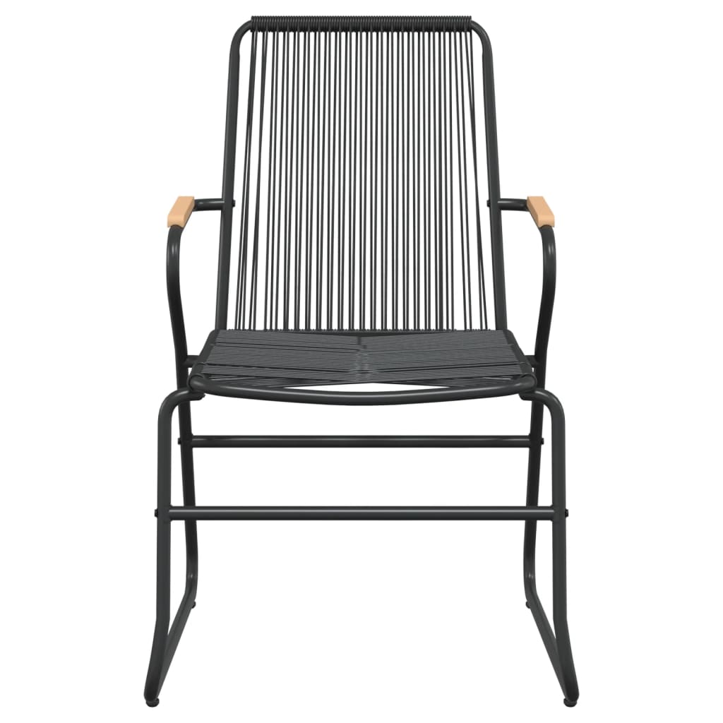 3-delige Tuinset PVC-rattan zwart is nu te koop bij PeponiXL, paradijselijk wonen!
