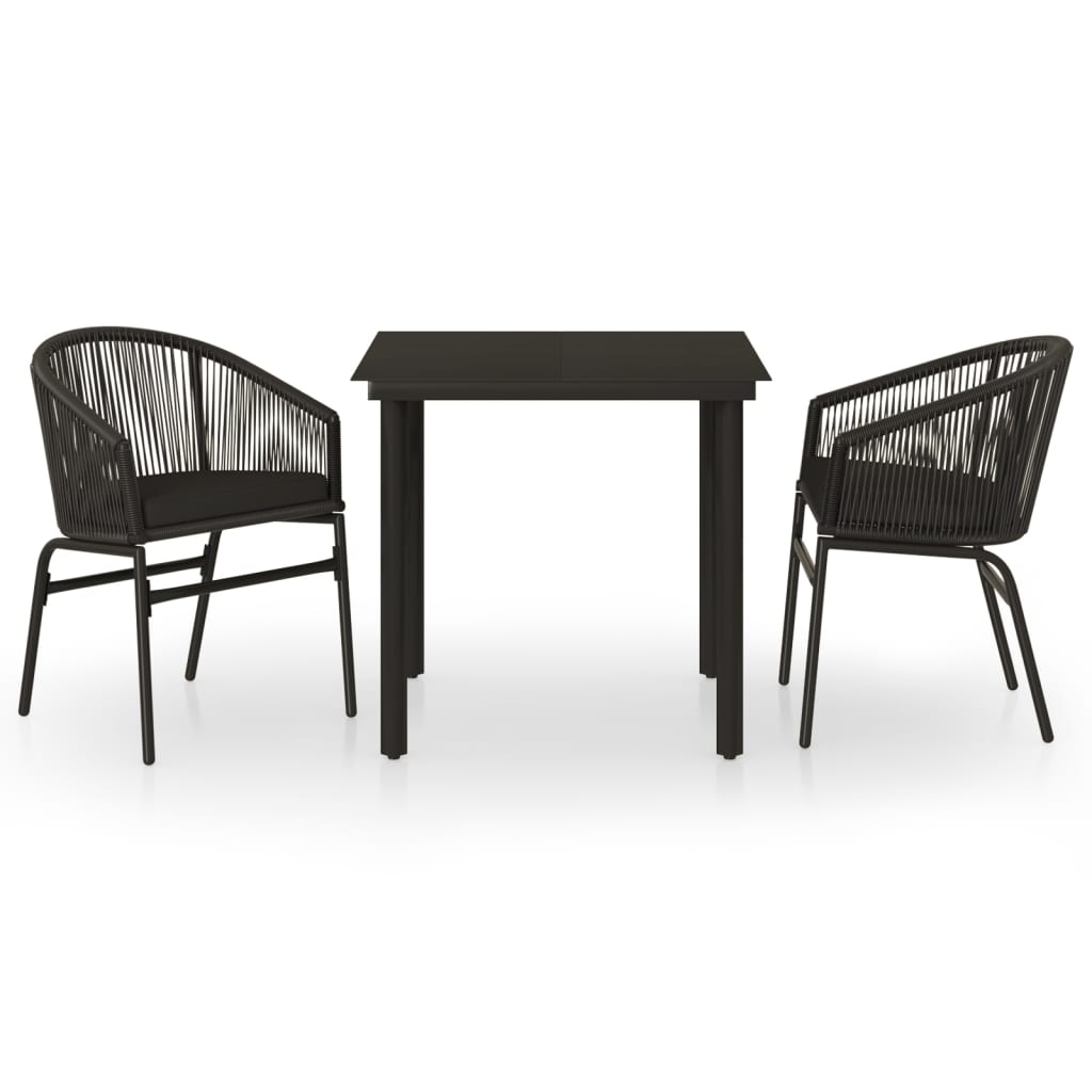 3-delige Tuinset zwart is nu te koop bij PeponiXL, paradijselijk wonen!