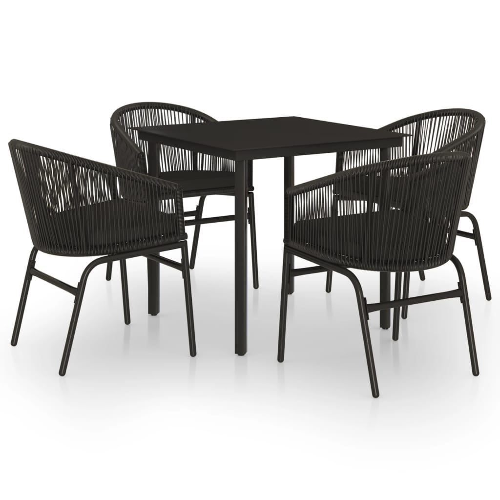 5-delige Tuinset zwart is nu te koop bij PeponiXL, paradijselijk wonen!