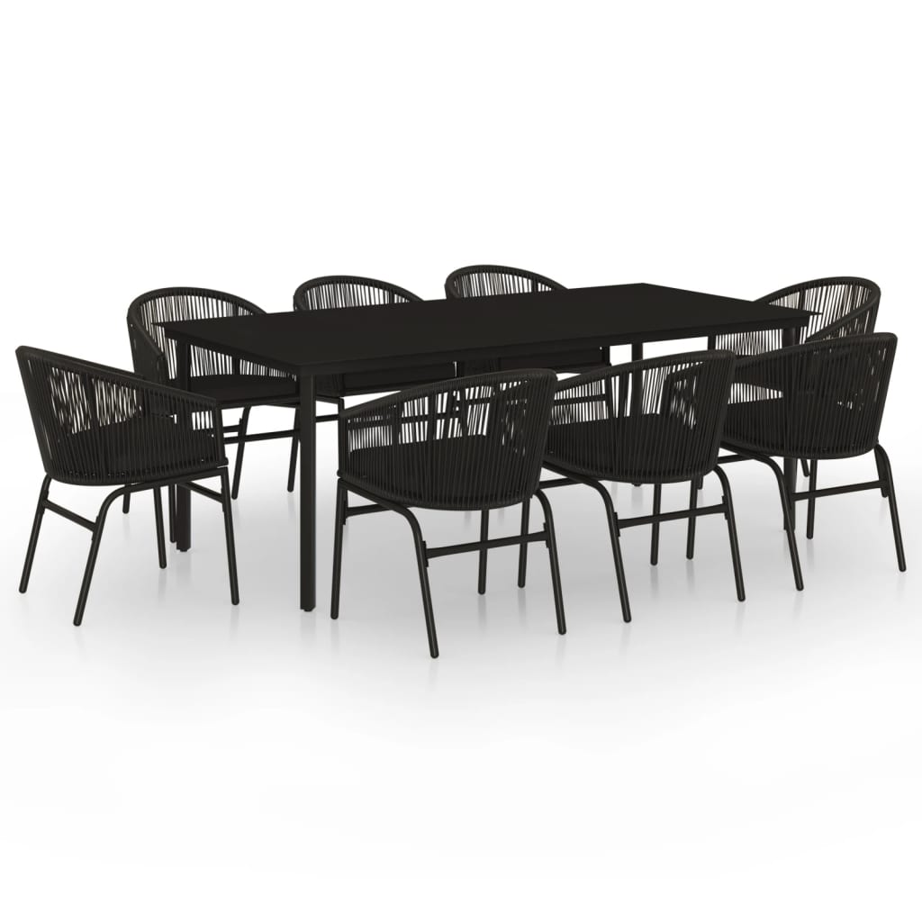 9-delige Tuinset zwart is nu te koop bij PeponiXL, paradijselijk wonen!