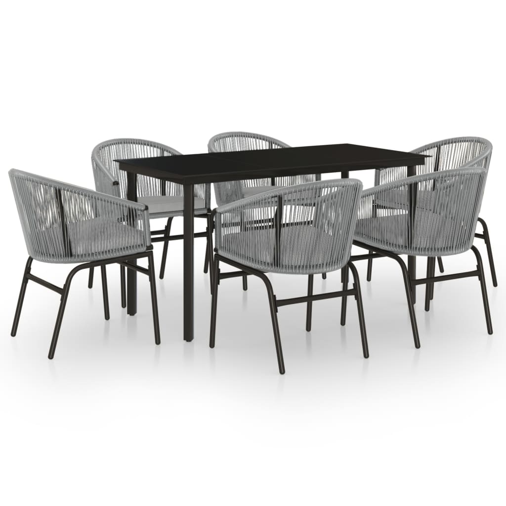 7-delige Tuinset grijs is nu te koop bij PeponiXL, paradijselijk wonen!