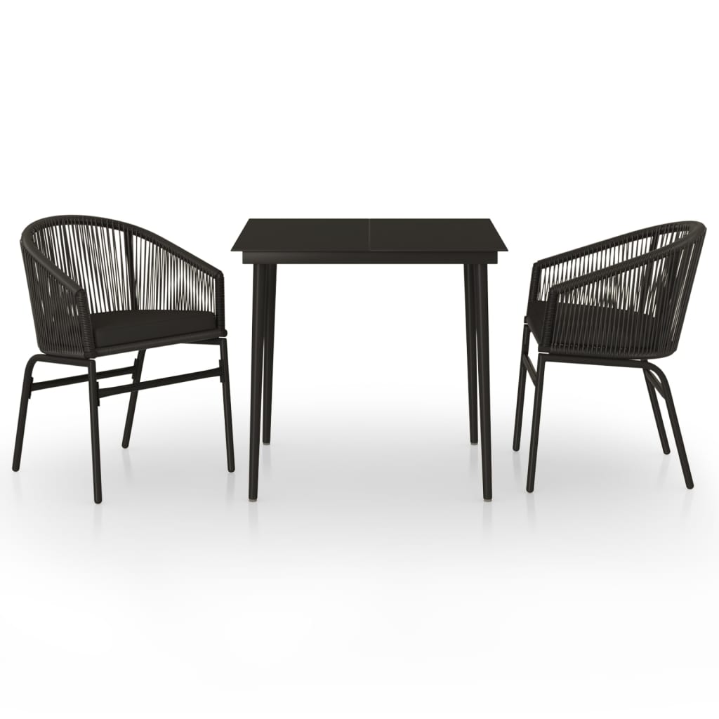 3-delige Tuinset zwart is nu te koop bij PeponiXL, paradijselijk wonen!