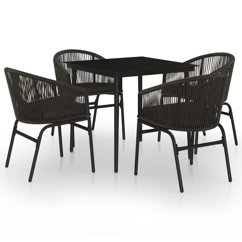 5-delige Tuinset zwart is nu te koop bij PeponiXL, paradijselijk wonen!