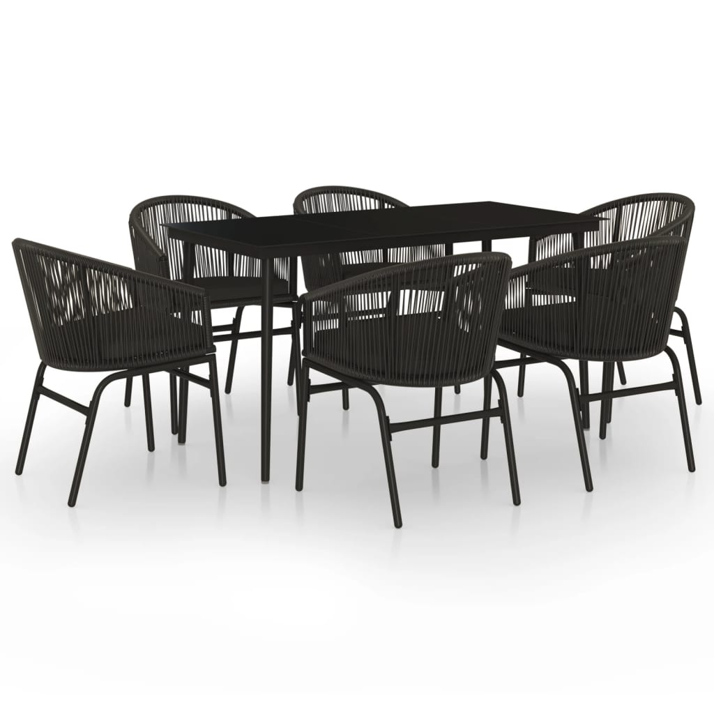 7-delige Tuinset zwart is nu te koop bij PeponiXL, paradijselijk wonen!