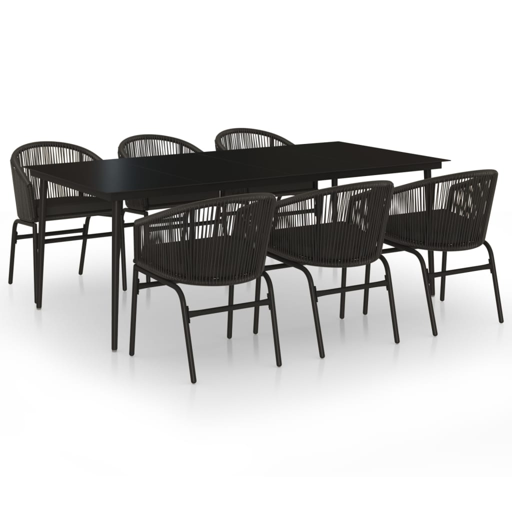 7-delige Tuinset zwart is nu te koop bij PeponiXL, paradijselijk wonen!