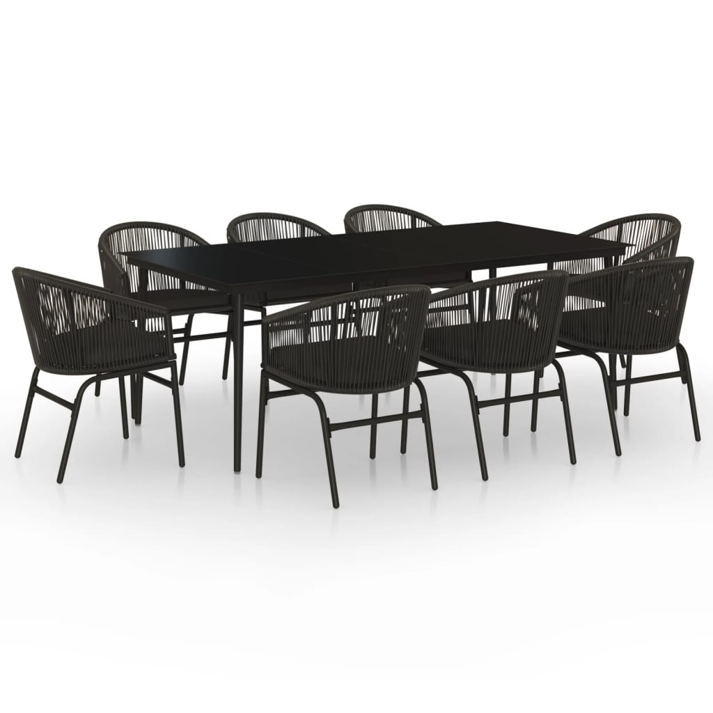 9-delige Tuinset zwart is nu te koop bij PeponiXL, paradijselijk wonen!