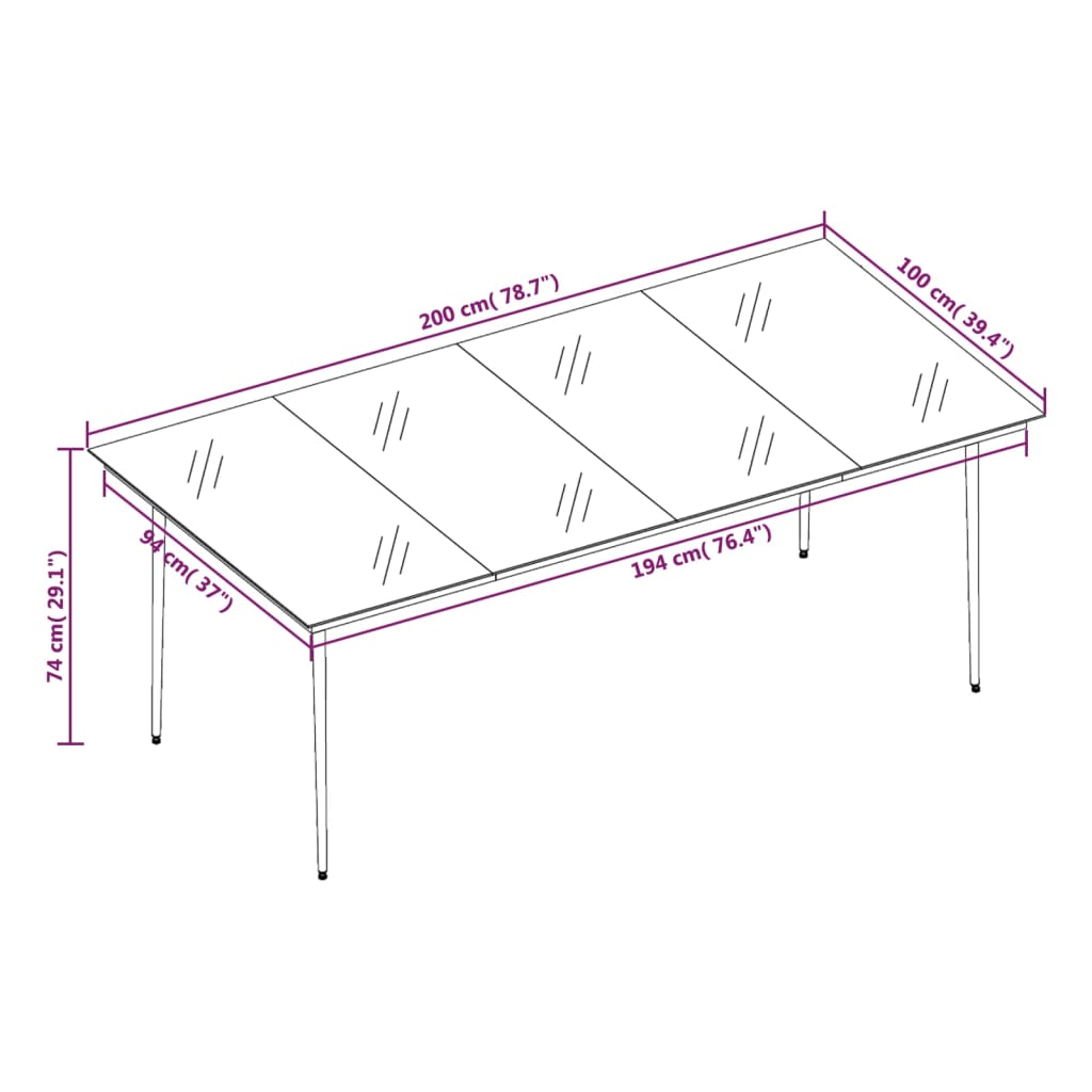 9-delige Tuinset zwart is nu te koop bij PeponiXL, paradijselijk wonen!
