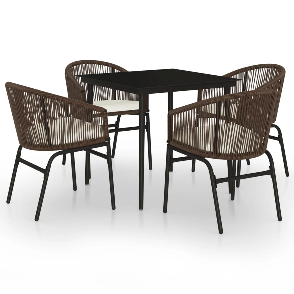 5-delige Tuinset bruin is nu te koop bij PeponiXL, paradijselijk wonen!