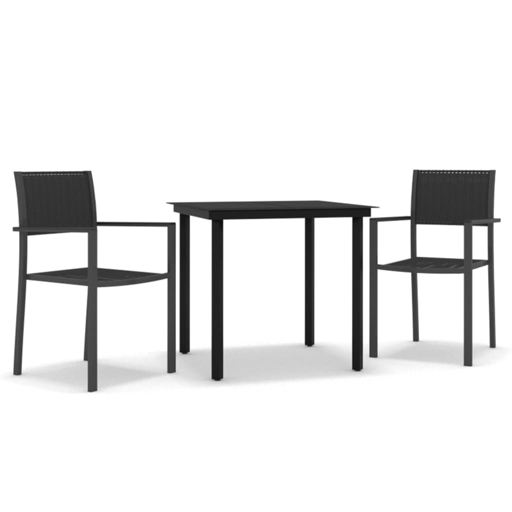 3-delige Tuinset zwart is nu te koop bij PeponiXL, paradijselijk wonen!