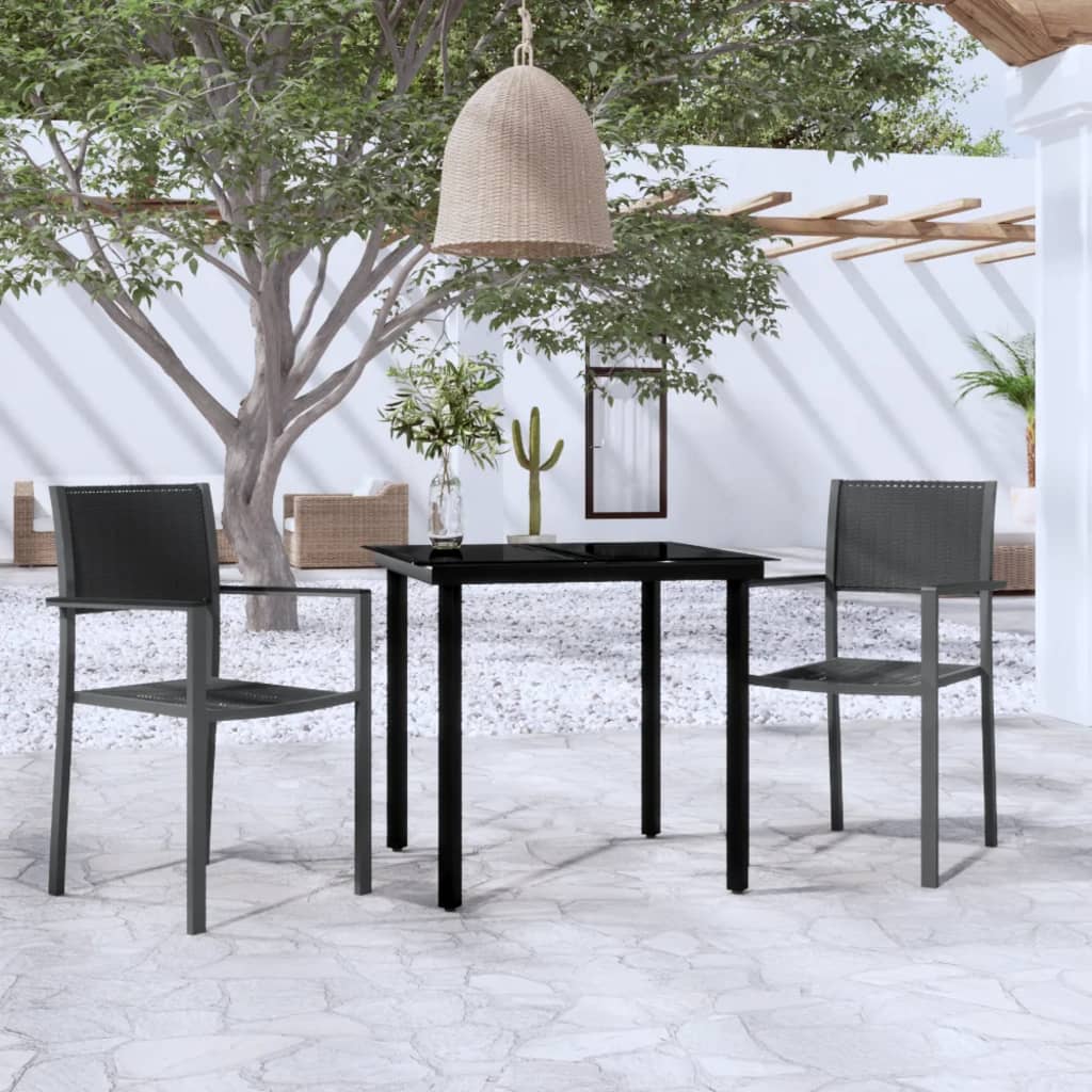 3-delige Tuinset zwart is nu te koop bij PeponiXL, paradijselijk wonen!