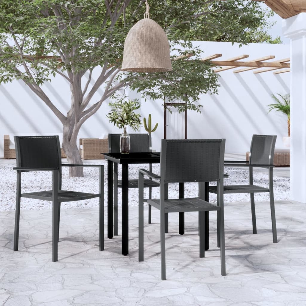 5-delige Tuinset zwart is nu te koop bij PeponiXL, paradijselijk wonen!