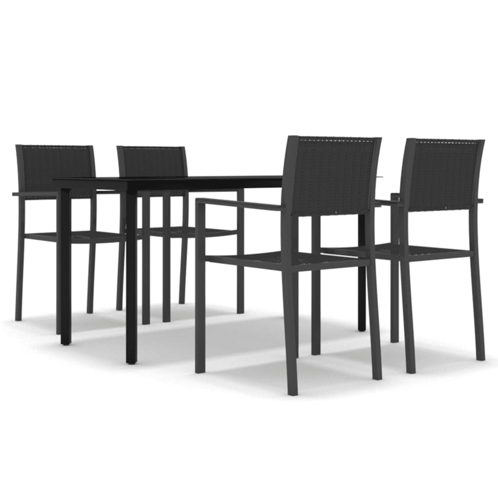 5-delige Tuinset zwart is nu te koop bij PeponiXL, paradijselijk wonen!