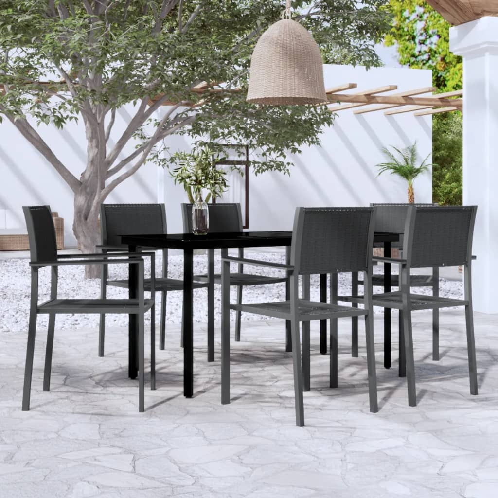 7-delige Tuinset zwart is nu te koop bij PeponiXL, paradijselijk wonen!