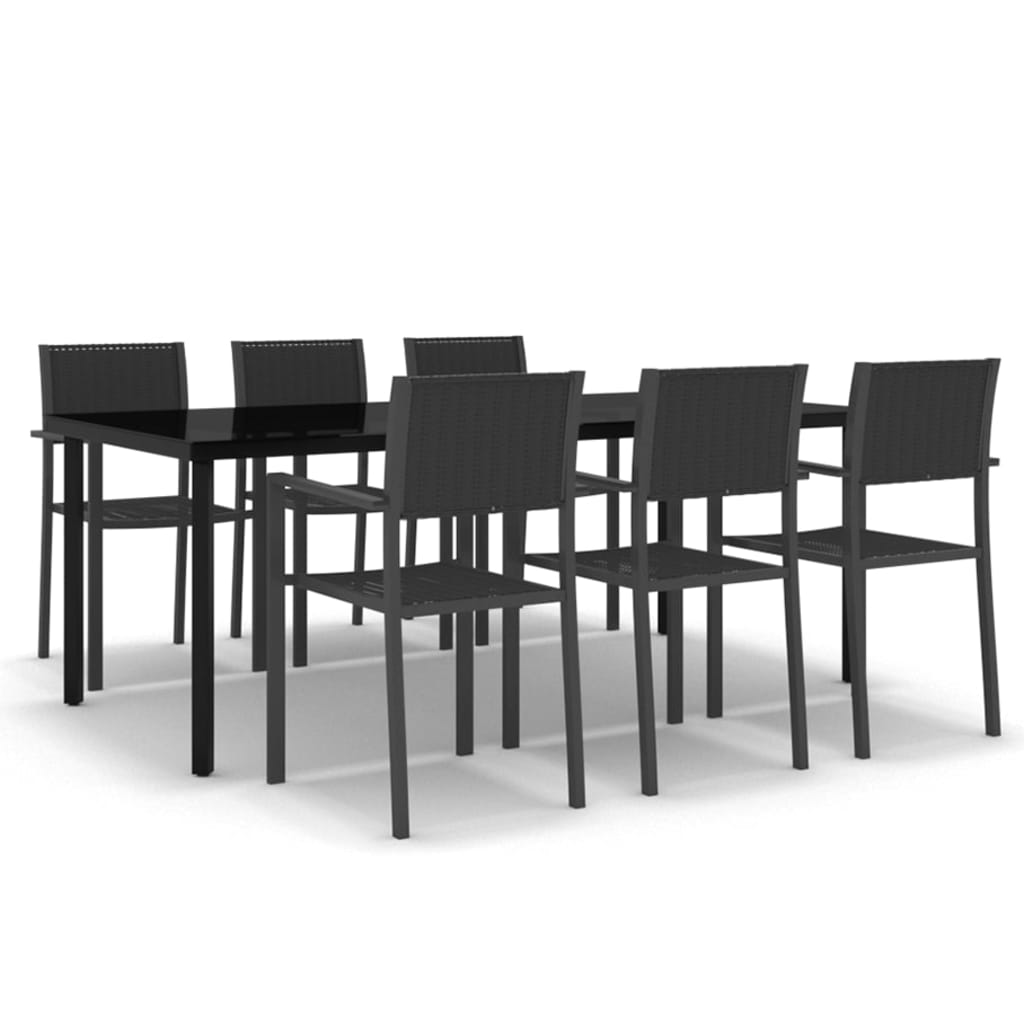 7-delige Tuinset zwart is nu te koop bij PeponiXL, paradijselijk wonen!