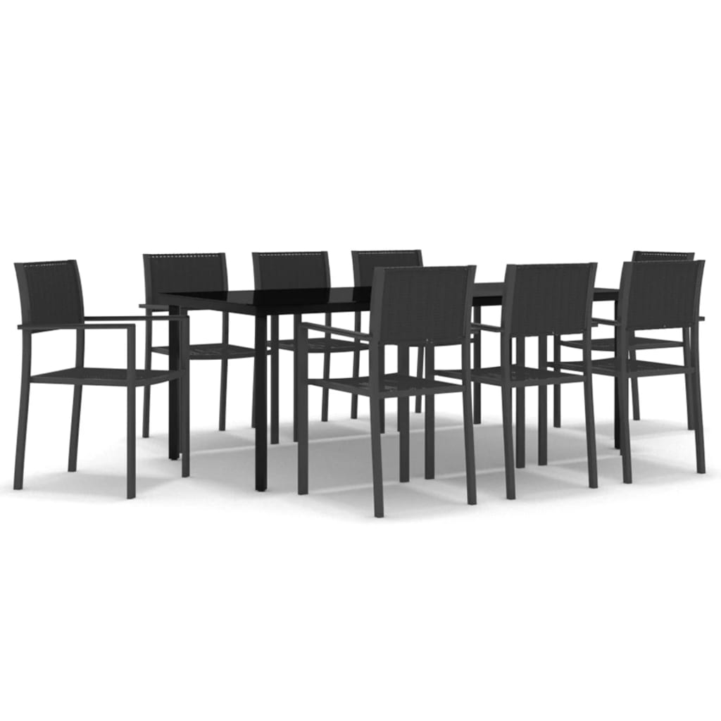 9-delige Tuinset zwart is nu te koop bij PeponiXL, paradijselijk wonen!
