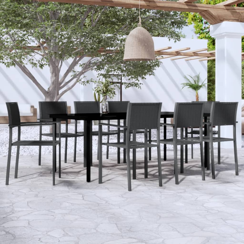 9-delige Tuinset zwart is nu te koop bij PeponiXL, paradijselijk wonen!