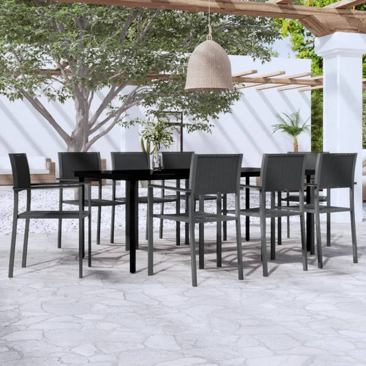 9-delige Tuinset zwart is nu te koop bij PeponiXL, paradijselijk wonen!