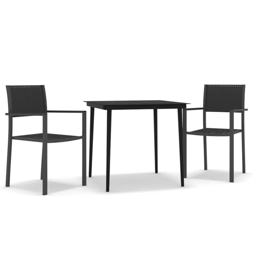 3-delige Tuinset zwart is nu te koop bij PeponiXL, paradijselijk wonen!