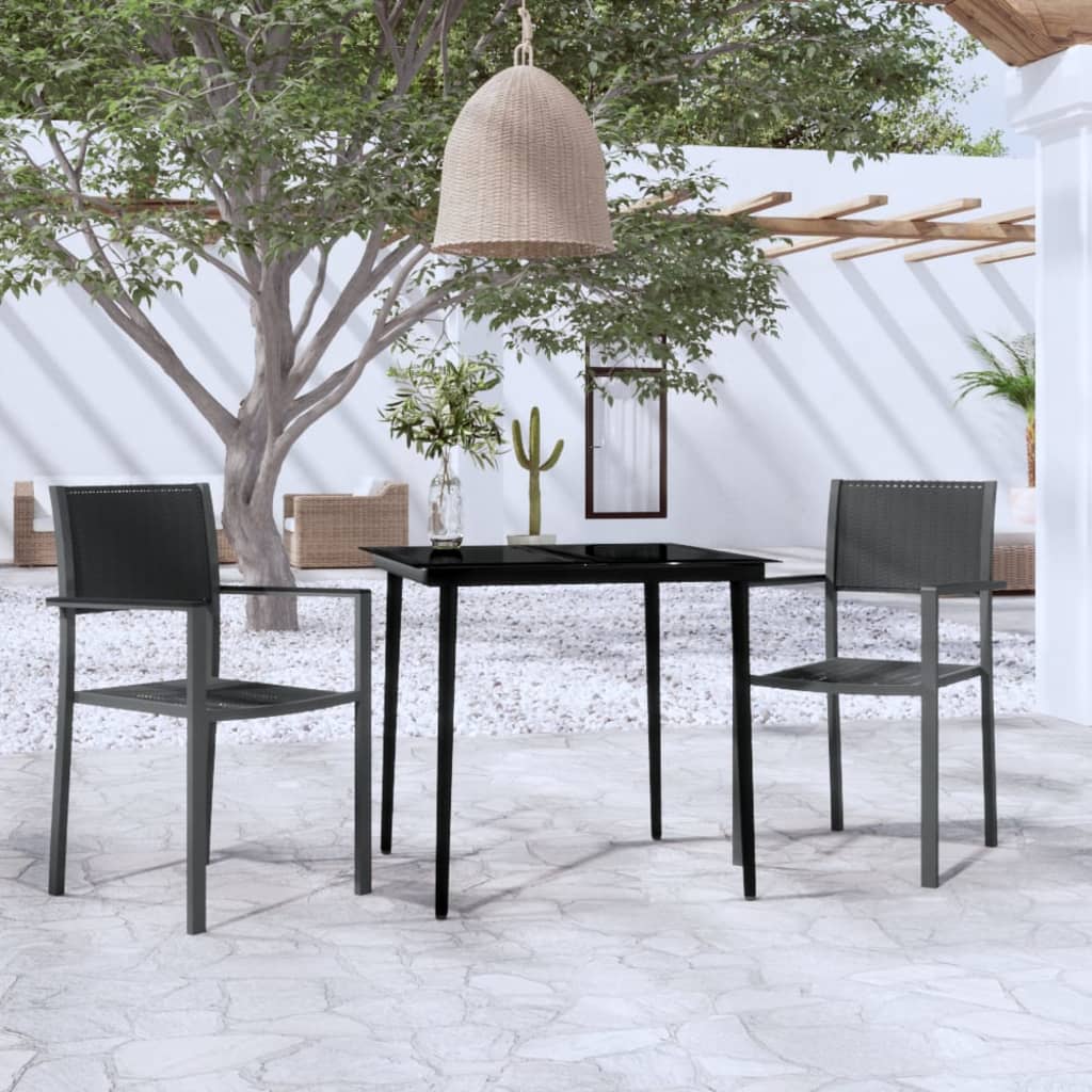 3-delige Tuinset zwart is nu te koop bij PeponiXL, paradijselijk wonen!