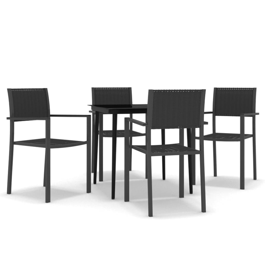 5-delige Tuinset zwart is nu te koop bij PeponiXL, paradijselijk wonen!