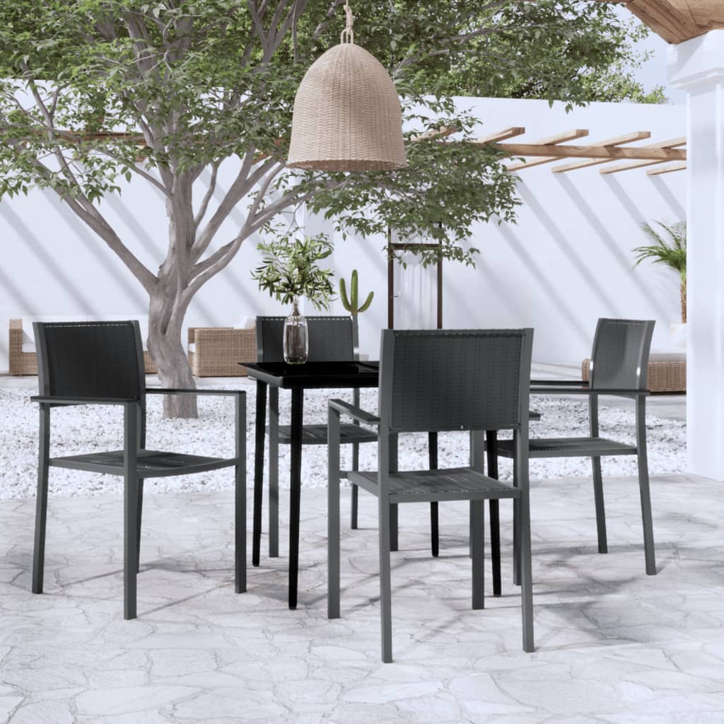 5-delige Tuinset zwart is nu te koop bij PeponiXL, paradijselijk wonen!