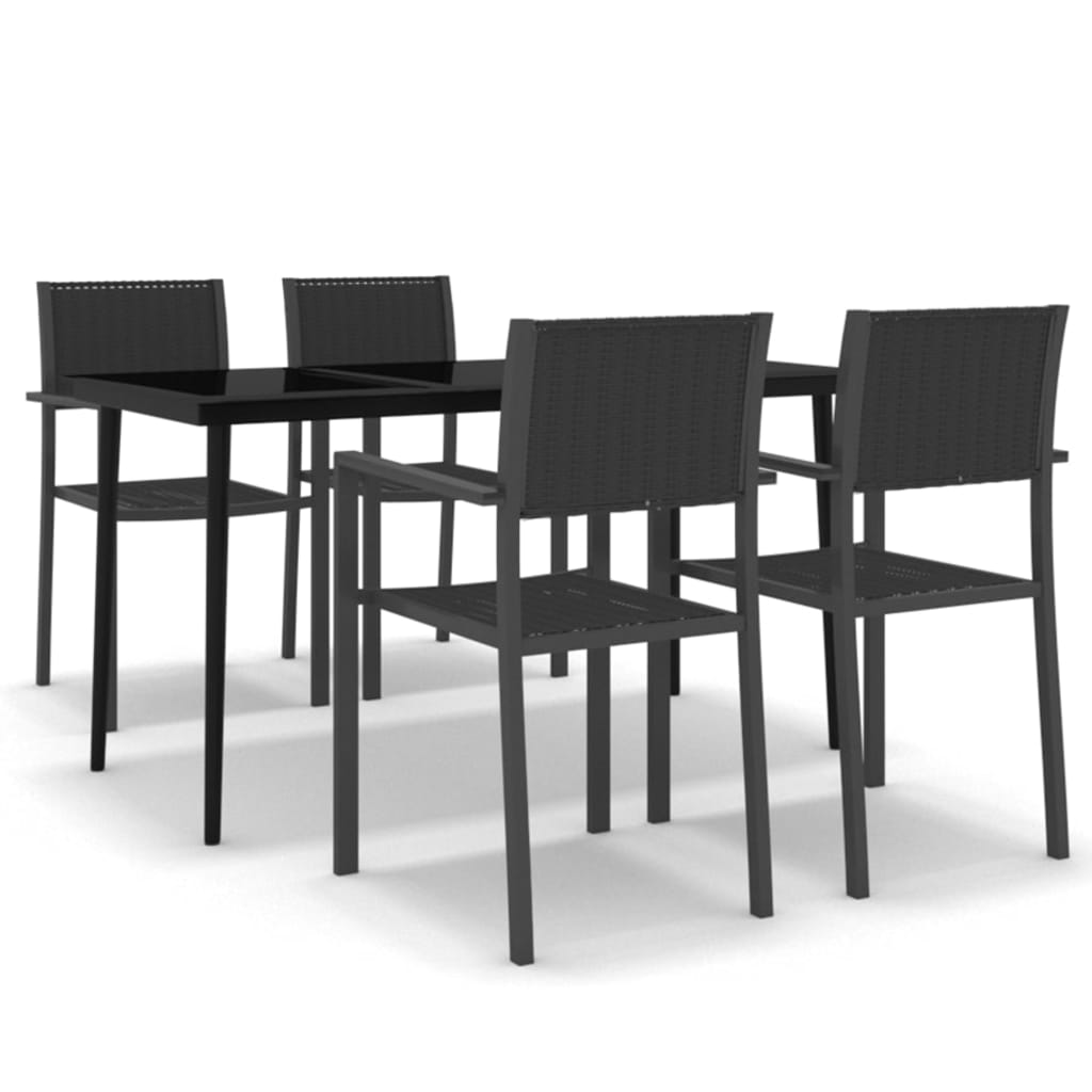 5-delige Tuinset zwart is nu te koop bij PeponiXL, paradijselijk wonen!
