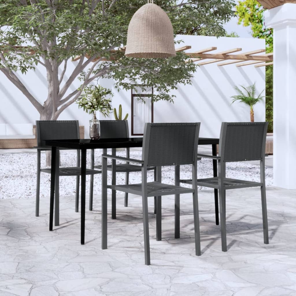 5-delige Tuinset zwart is nu te koop bij PeponiXL, paradijselijk wonen!