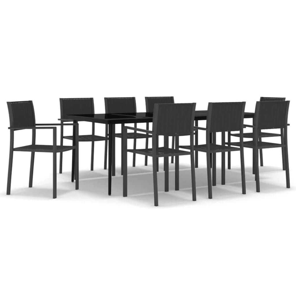 9-delige Tuinset zwart is nu te koop bij PeponiXL, paradijselijk wonen!