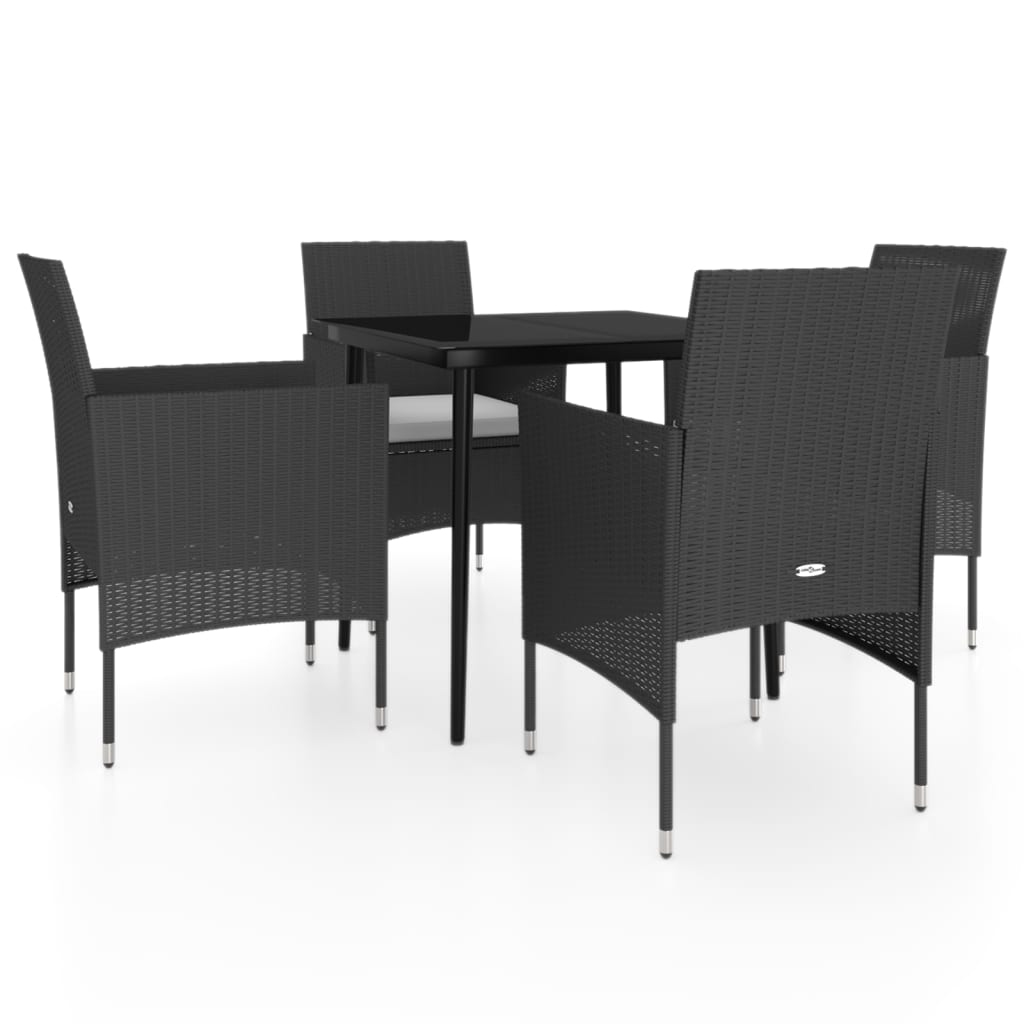 5-delige Tuinset met kussens zwart is nu te koop bij PeponiXL, paradijselijk wonen!