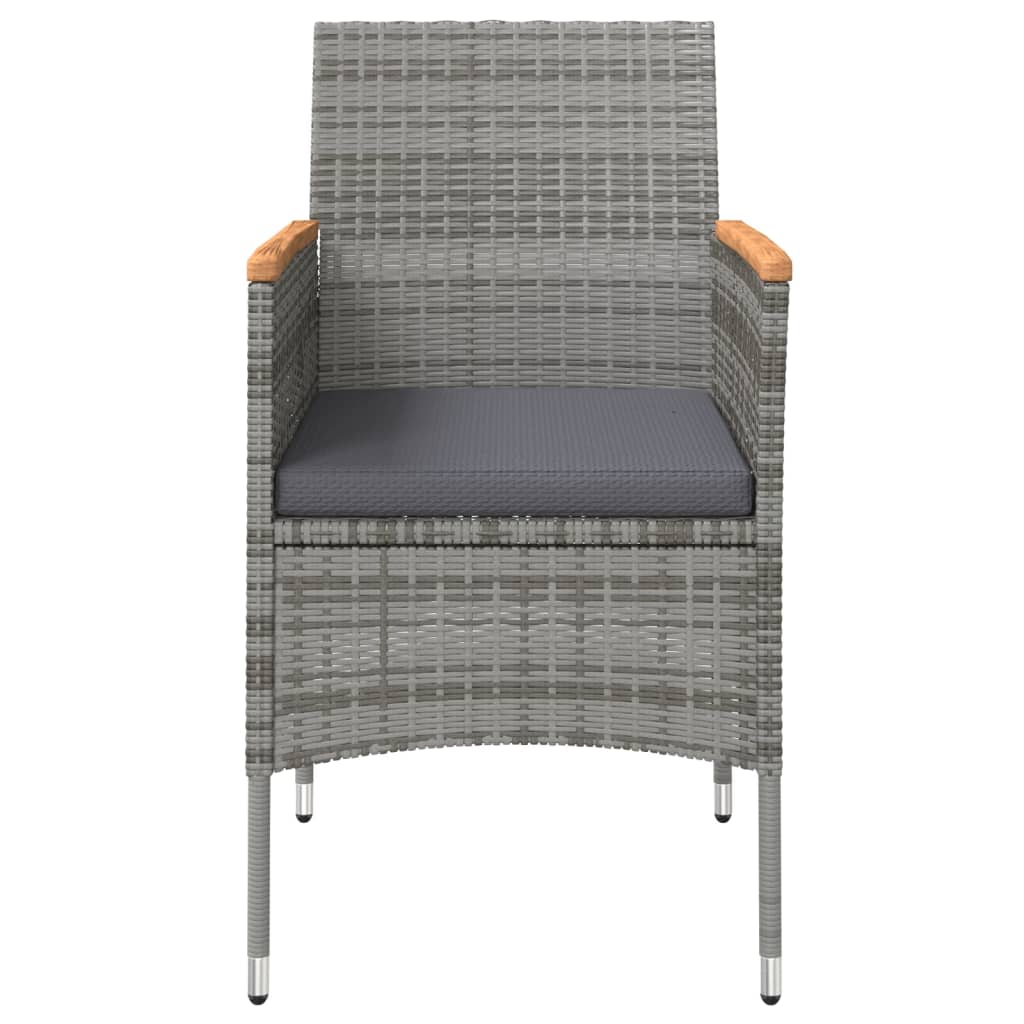 3-delige Tuinset met kussens grijs en zwart is nu te koop bij PeponiXL, paradijselijk wonen!