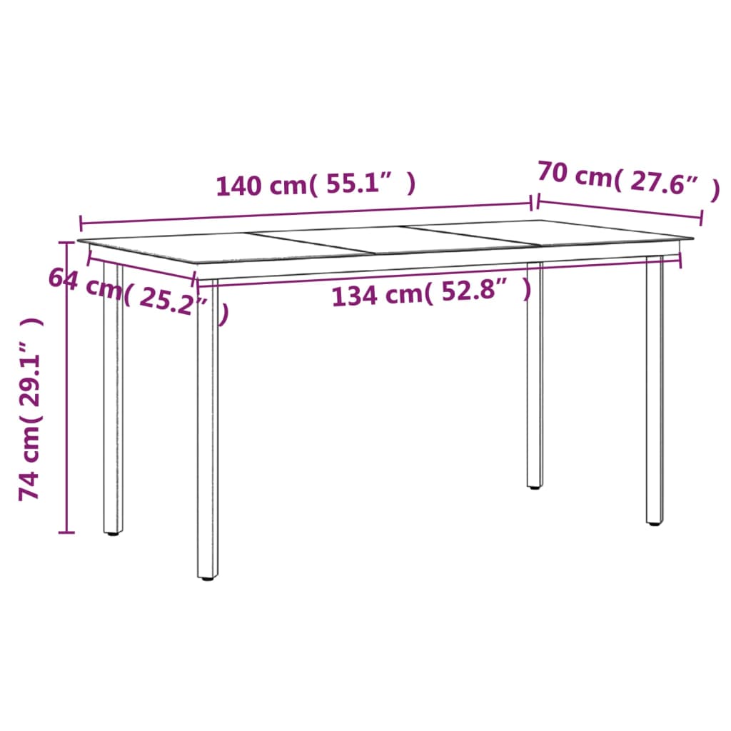 7-delige Tuinset met kussens zwart is nu te koop bij PeponiXL, paradijselijk wonen!