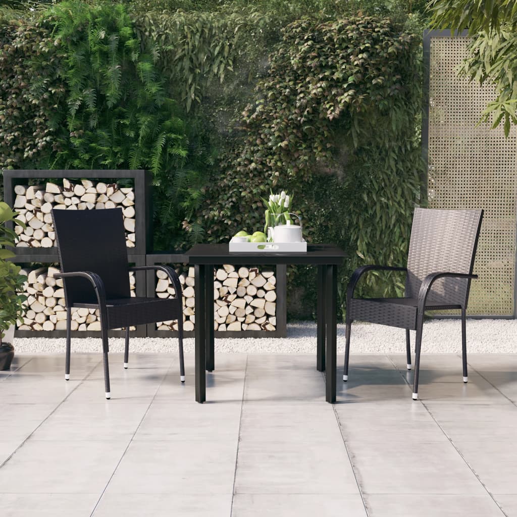 3-delige Tuinset zwart is nu te koop bij PeponiXL, paradijselijk wonen!