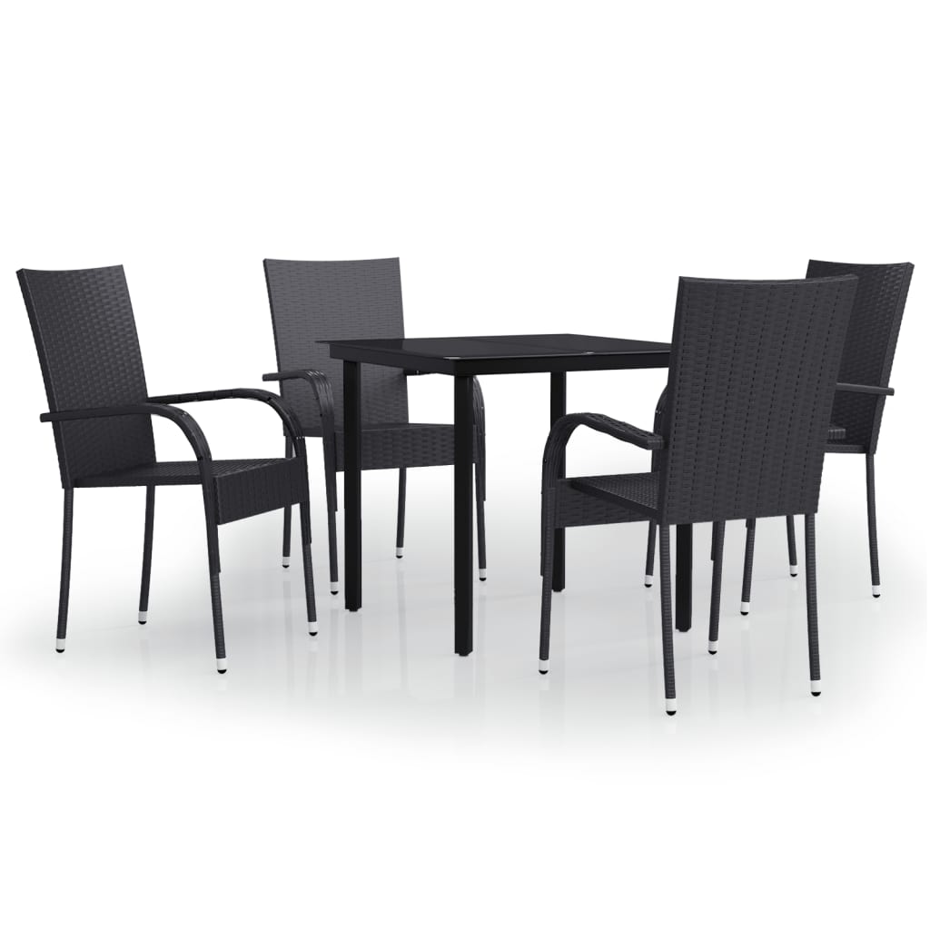 5-delige Tuinset zwart is nu te koop bij PeponiXL, paradijselijk wonen!