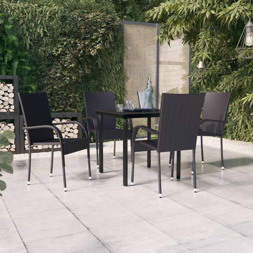 5-delige Tuinset zwart is nu te koop bij PeponiXL, paradijselijk wonen!