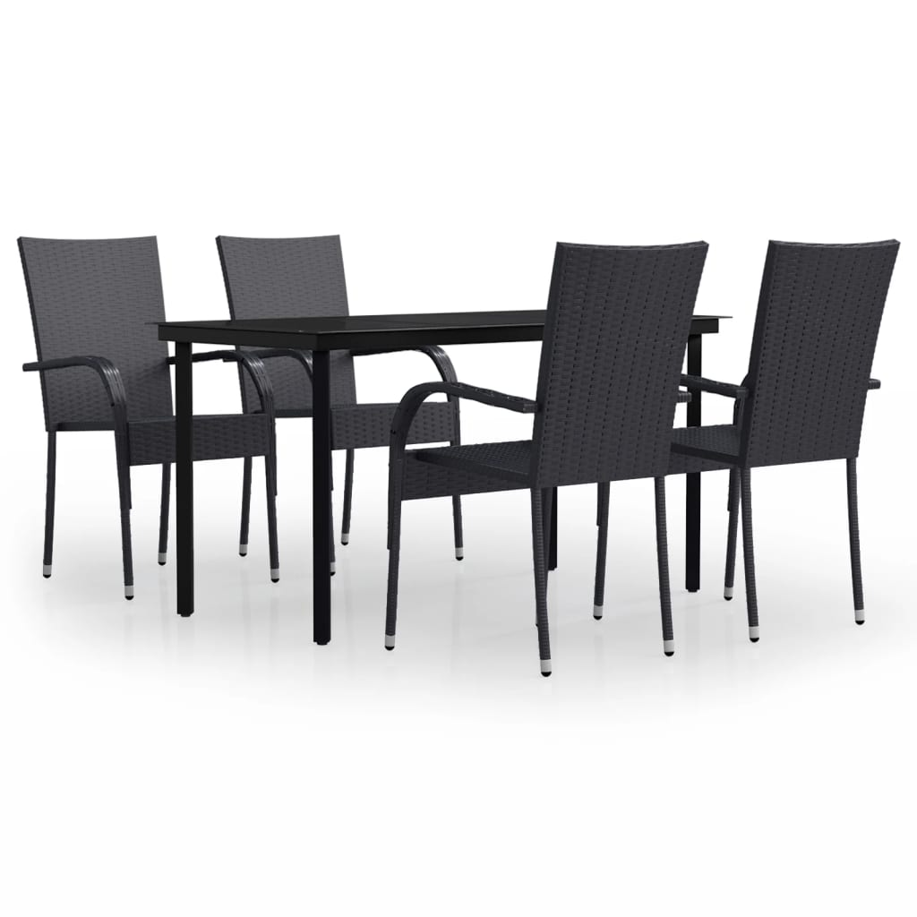 5-delige Tuinset zwart is nu te koop bij PeponiXL, paradijselijk wonen!
