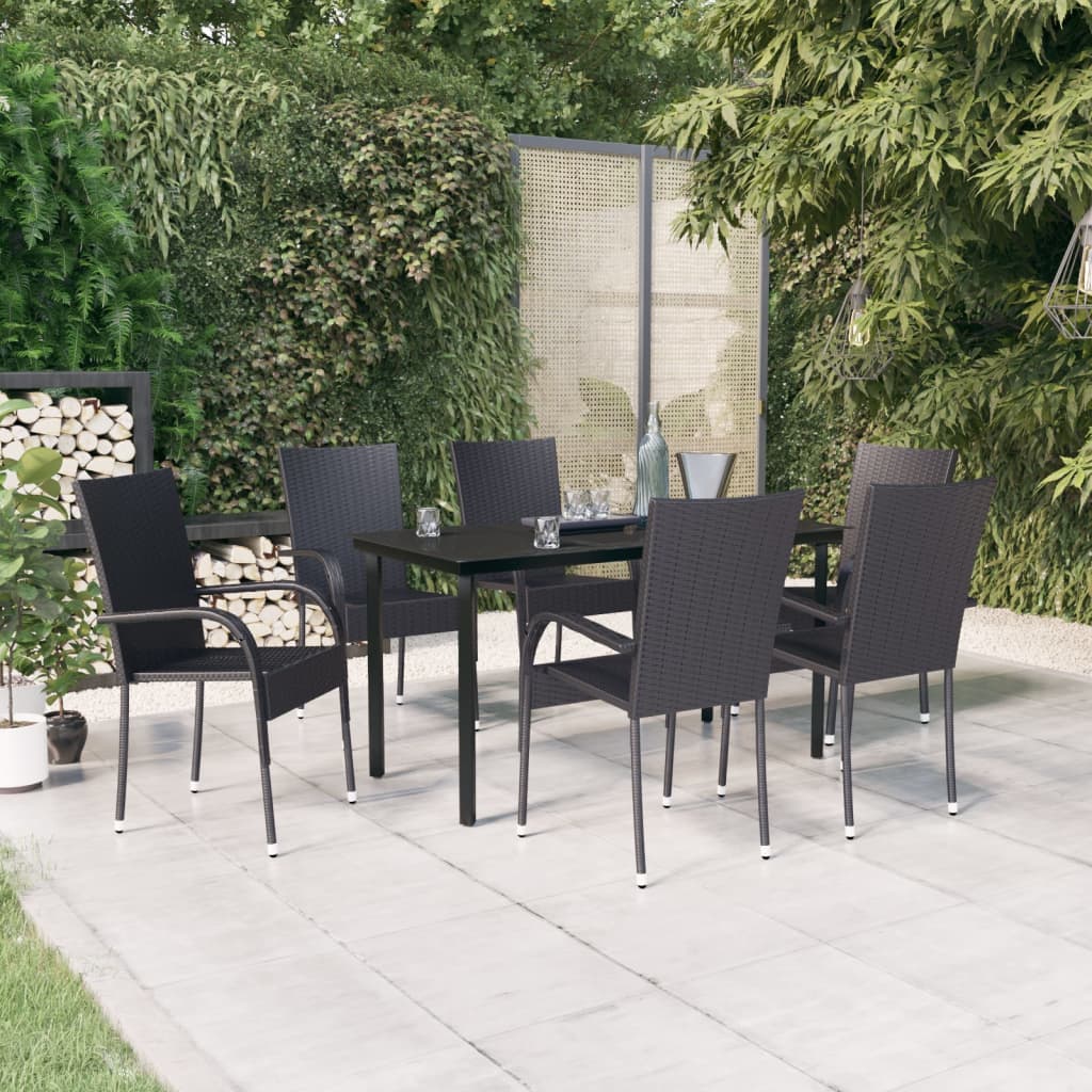 7-delige Tuinset zwart is nu te koop bij PeponiXL, paradijselijk wonen!