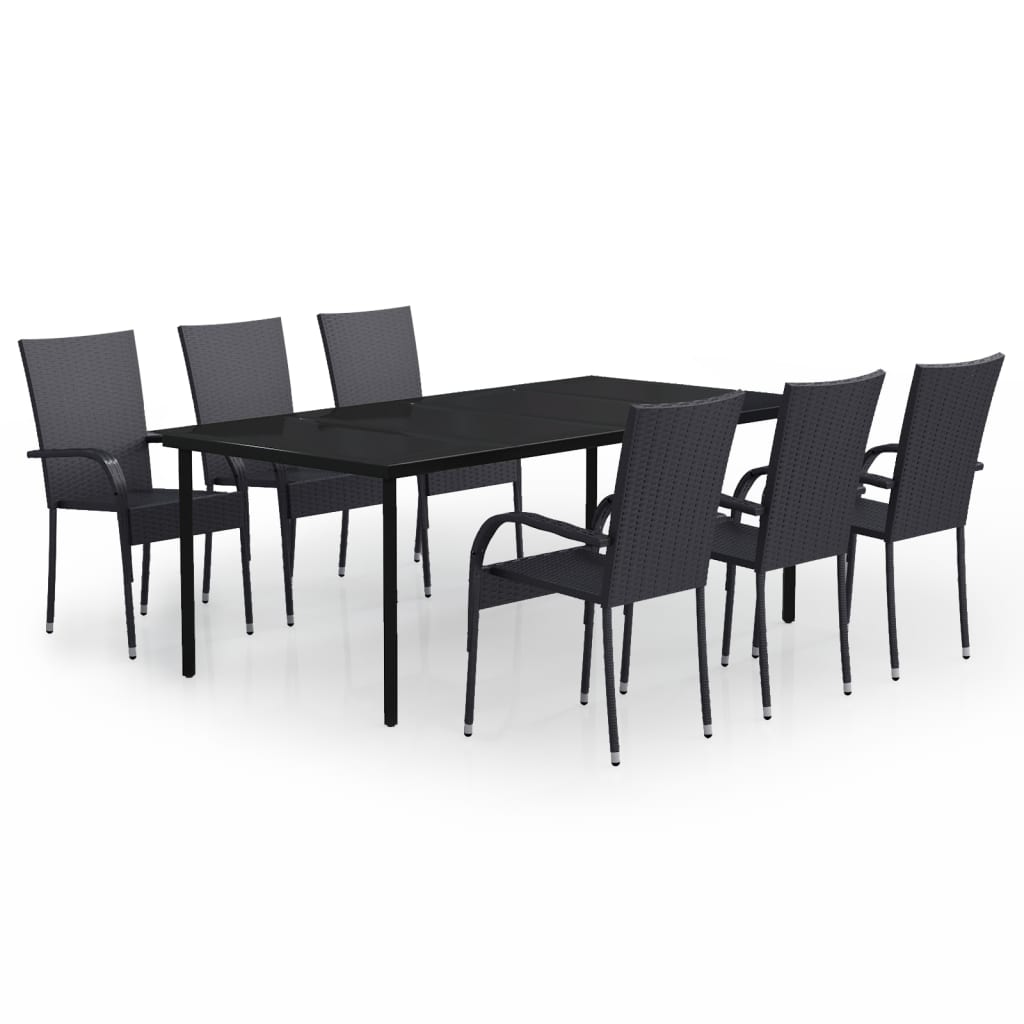 7-delige Tuinset zwart is nu te koop bij PeponiXL, paradijselijk wonen!