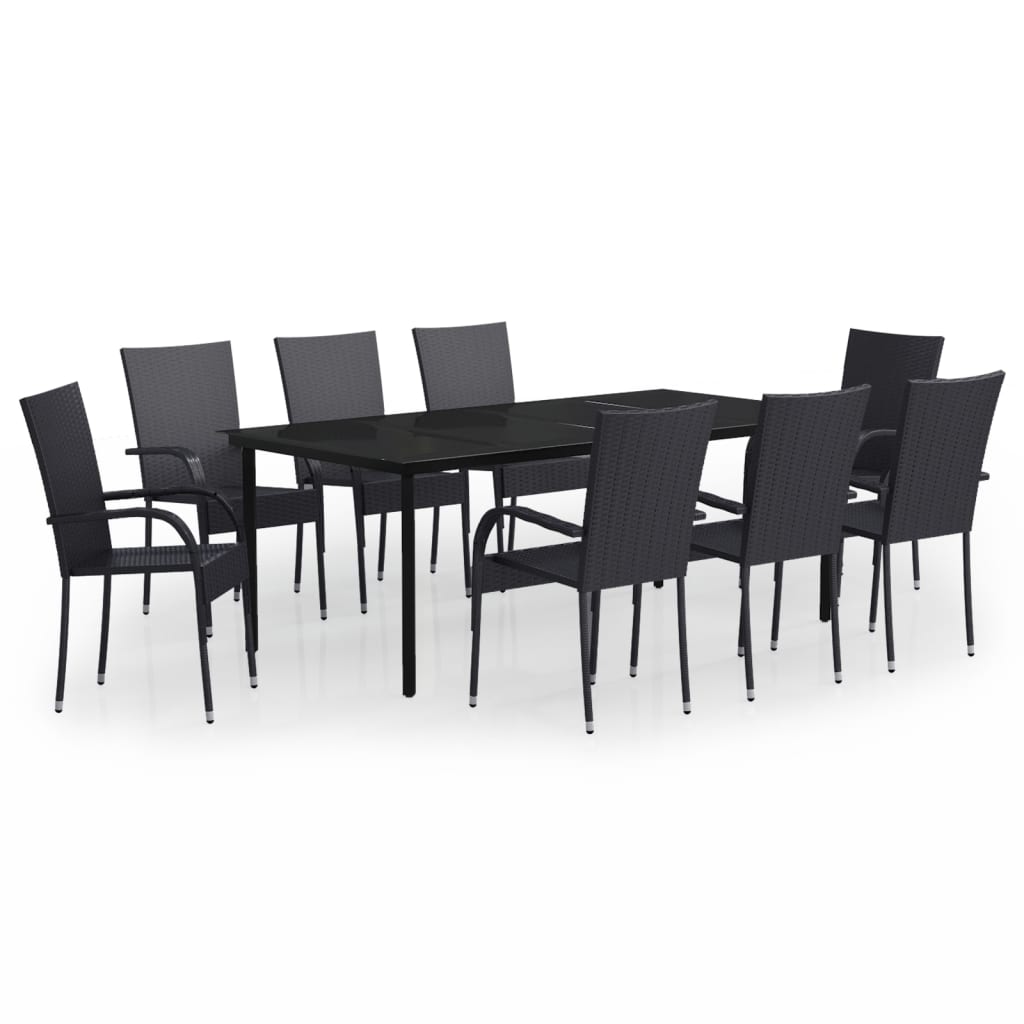 9-delige Tuinset zwart is nu te koop bij PeponiXL, paradijselijk wonen!