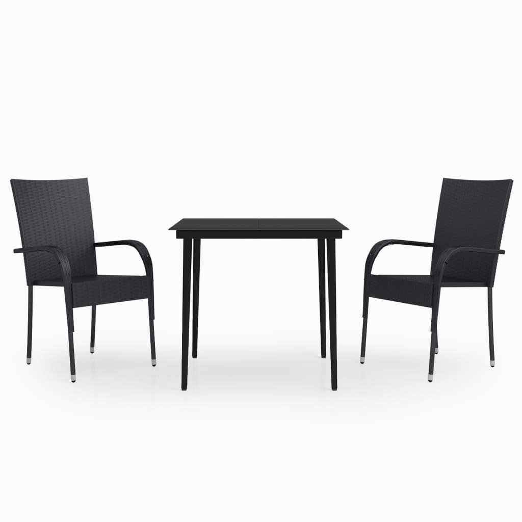 3-delige Tuinset zwart is nu te koop bij PeponiXL, paradijselijk wonen!