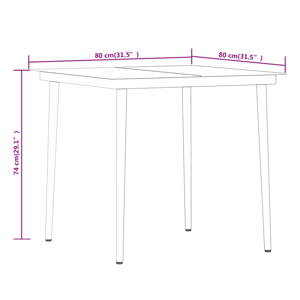 3-delige Tuinset zwart is nu te koop bij PeponiXL, paradijselijk wonen!
