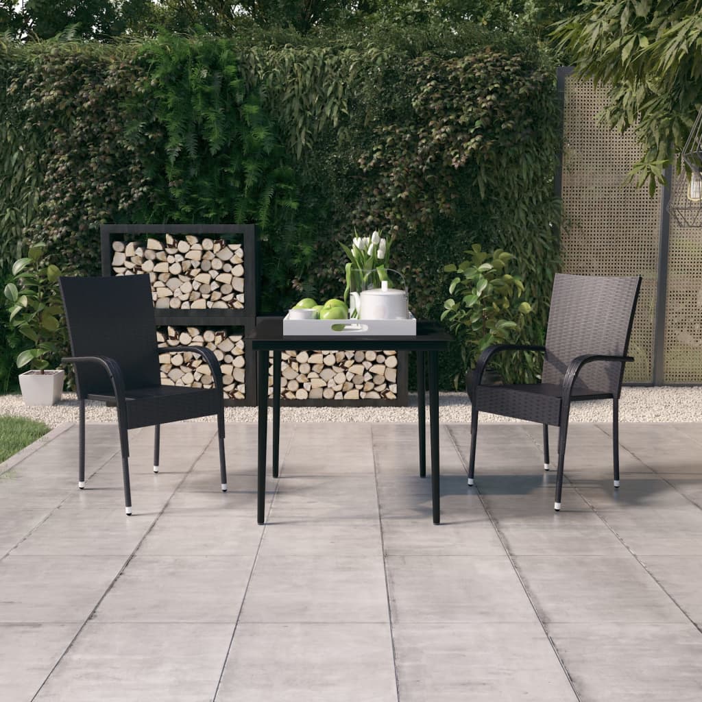 3-delige Tuinset zwart is nu te koop bij PeponiXL, paradijselijk wonen!