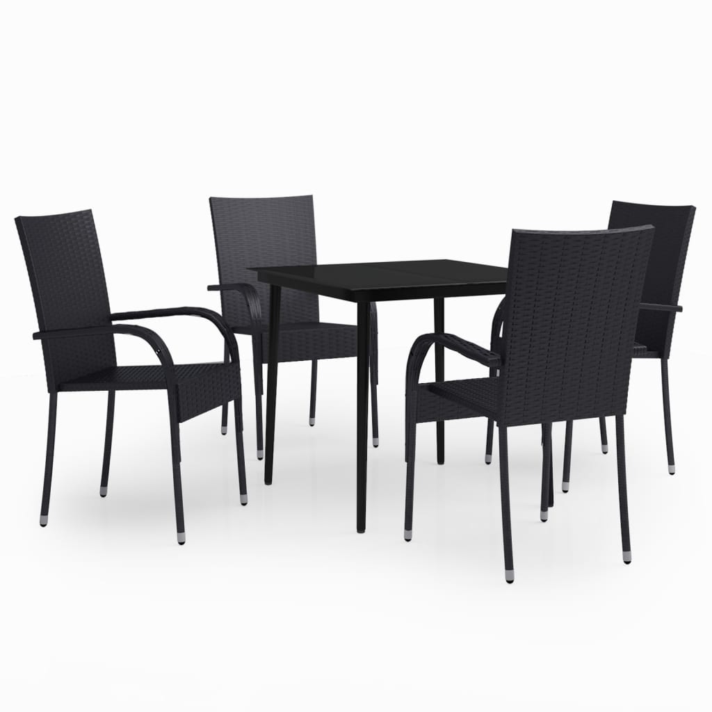 5-delige Tuinset zwart is nu te koop bij PeponiXL, paradijselijk wonen!