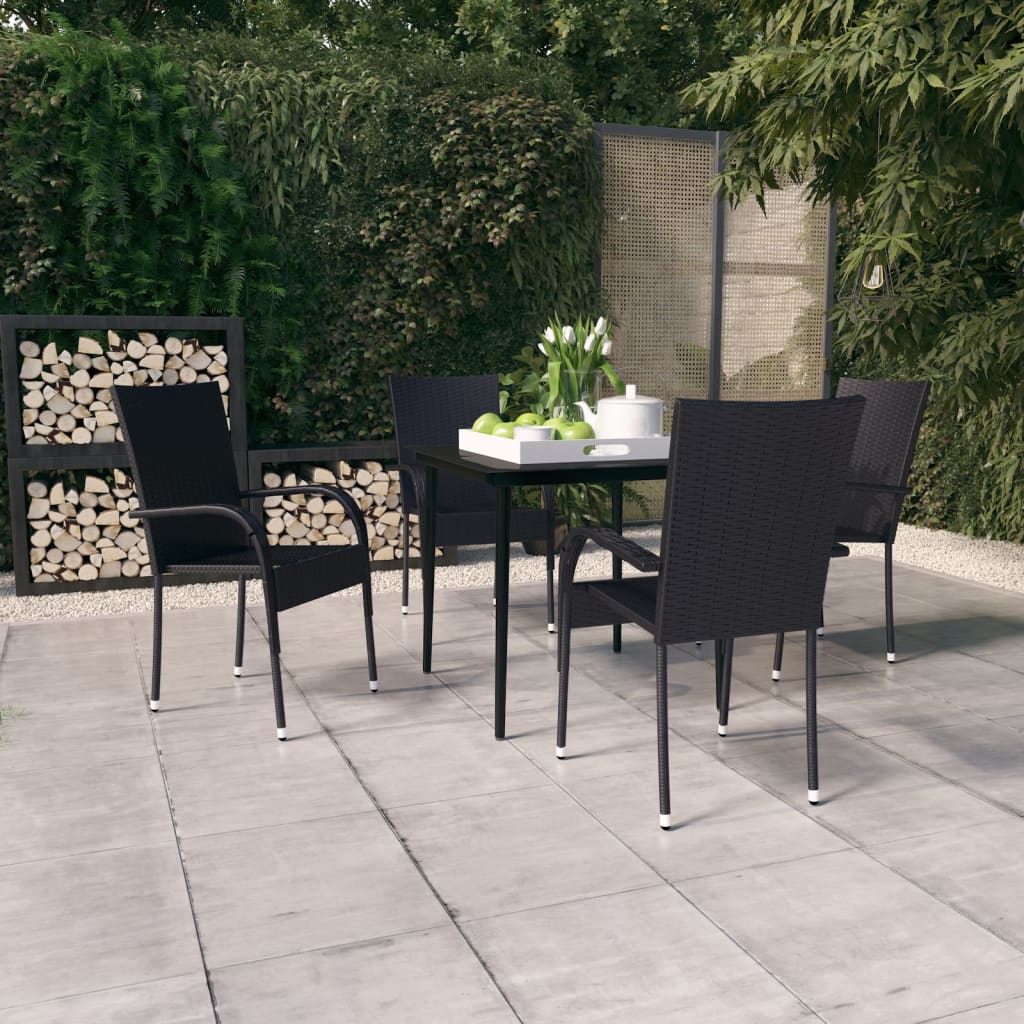 5-delige Tuinset zwart is nu te koop bij PeponiXL, paradijselijk wonen!