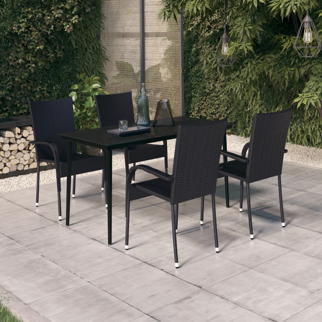 5-delige Tuinset zwart is nu te koop bij PeponiXL, paradijselijk wonen!