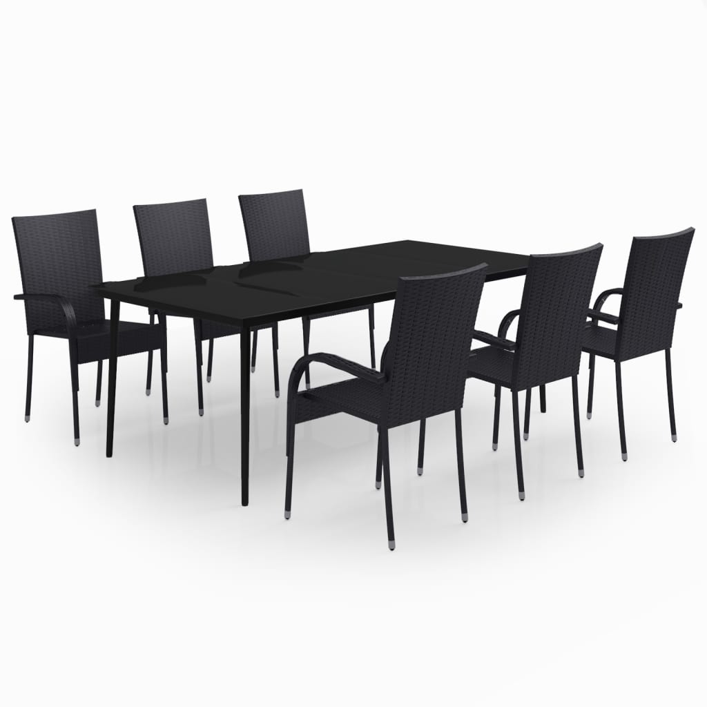 7-delige Tuinset zwart is nu te koop bij PeponiXL, paradijselijk wonen!
