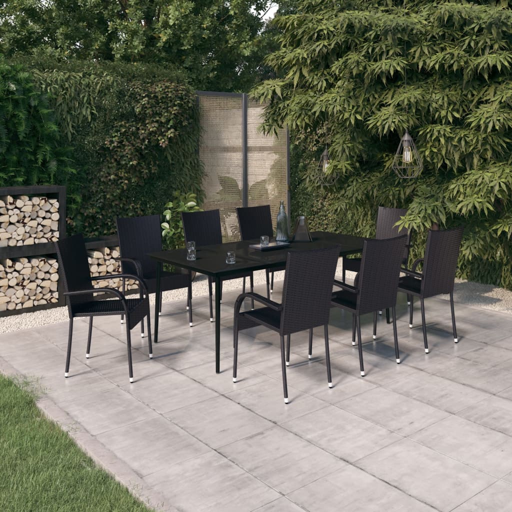 9-delige Tuinset zwart is nu te koop bij PeponiXL, paradijselijk wonen!