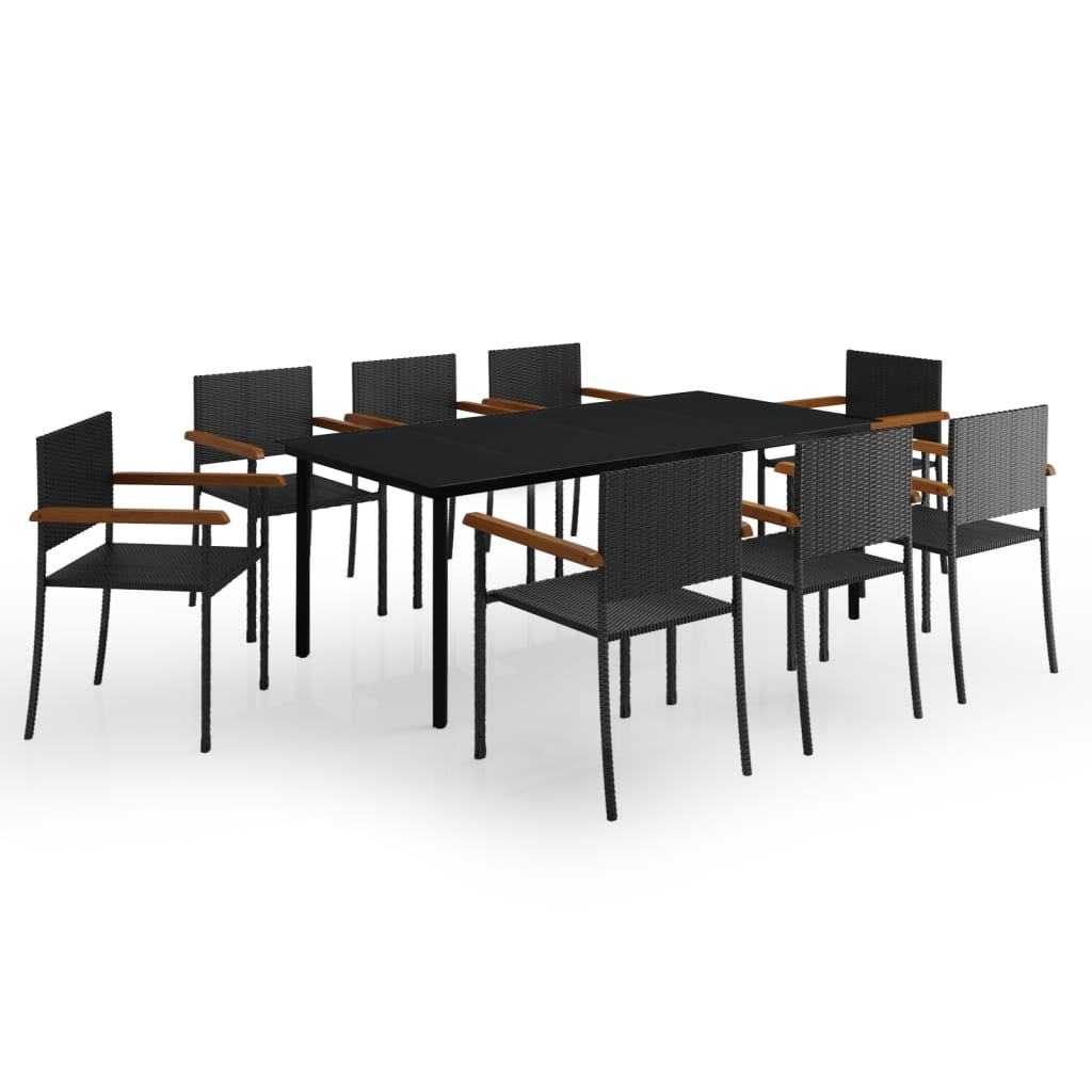 9-delige Tuinset zwart is nu te koop bij PeponiXL, paradijselijk wonen!