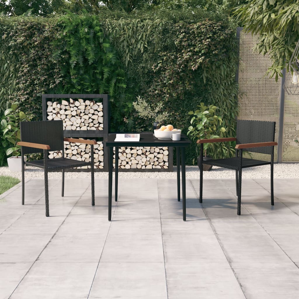3-delige Tuinset zwart is nu te koop bij PeponiXL, paradijselijk wonen!