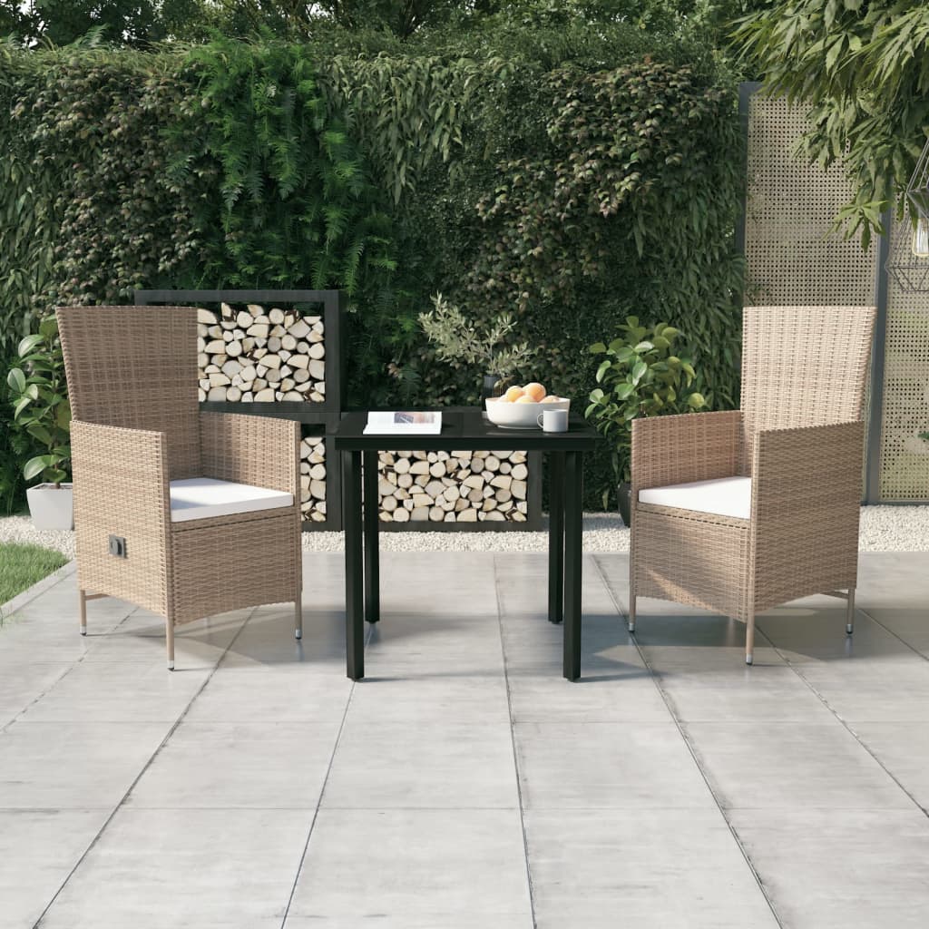 3-delige Tuinset met kussens beige is nu te koop bij PeponiXL, paradijselijk wonen!